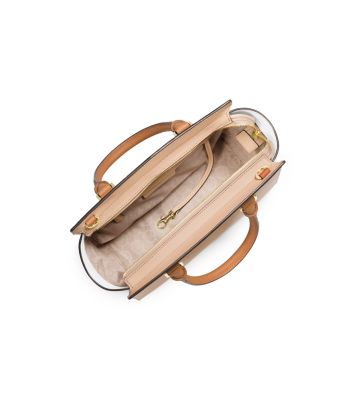 Selma Medium Color-Block Leather Satchel