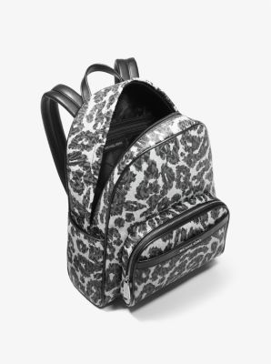 Rucksack Bex mit Leopardenmuster und Logo