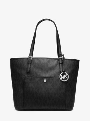 Michael kors jet set logo tote clearance black