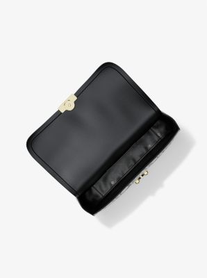 Tribeca Large Snake Embossed Leather Shoulder Bag image number 1