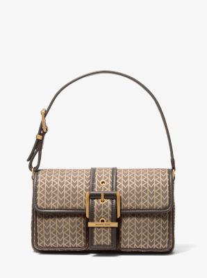 Colby Medium MK2000 Logo Jacquard Shoulder Bag