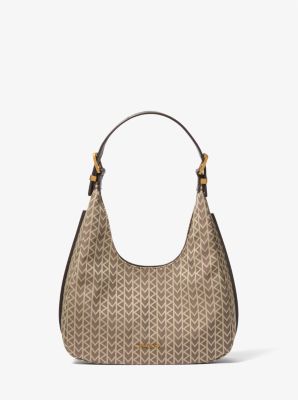 Hobo Bag Nolita Small aus Jacquard mit MK2000-Logomuster