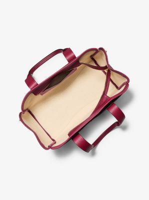Romee Large Signature Logo and Leather Tote Bag