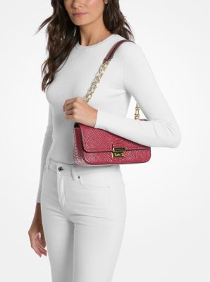 Borsa a spalla Tribeca grande in pelle stampa serpente image number 3