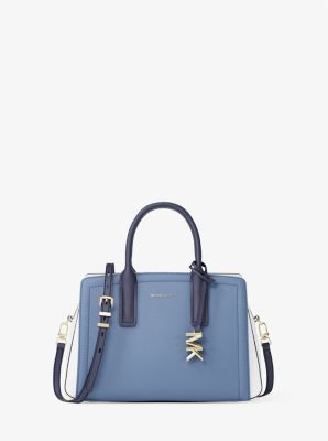 Henkeltasche Laila Small aus gekrispeltem Leder in Blockfarben image number 0