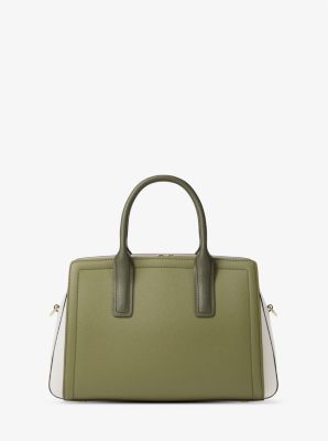 Sac Laila de taille moyenne en cuir grainé à couleurs contrastées