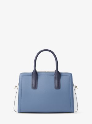 Sac Laila de taille moyenne en cuir grainé à couleurs contrastées