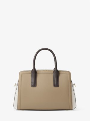 Sac Laila de taille moyenne en cuir grainé à couleurs contrastées
