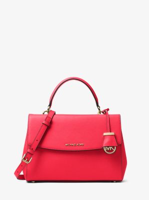 ava medium scalloped leather satchel