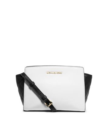 Michael Michael Kors Selma Colorblock Saffiano Leather Mini Messenger