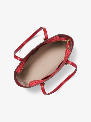 Quinn Medium Signature Logo and Leather Tote Bag