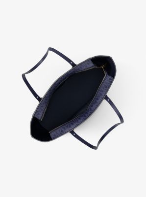 Quinn Medium Signature Logo and Leather Tote Bag