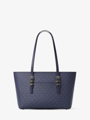 Quinn Medium Signature Logo and Leather Tote Bag