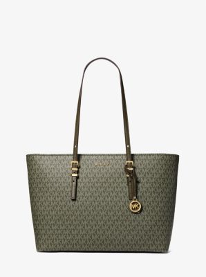 Shopper Quinn Large aus Signature-Logostoff und Leder image number 0