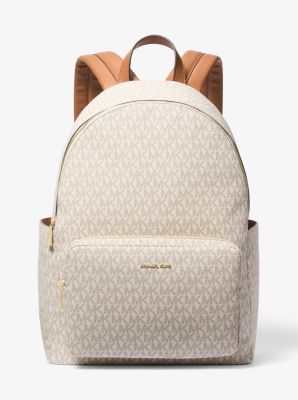 MK Rucksack Tanner Large Mit Signature-Logomuster - Natur