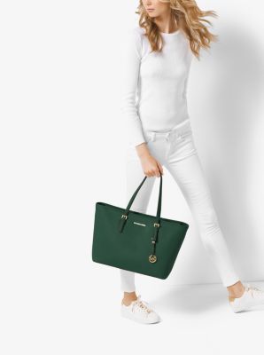 Jet set travel medium saffiano leather tote on sale