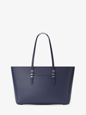 Bolso tote Quinn grande de piel granulada in VESTIDO AZUL | Michael Kors