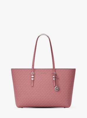 Quinn Large Signature Logo and Leather Tote Bag