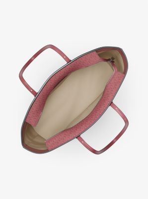 Quinn Large Signature Logo and Leather Tote Bag