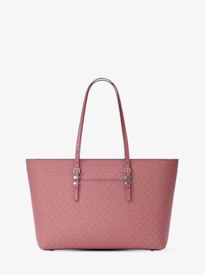 Quinn Large Signature Logo and Leather Tote Bag
