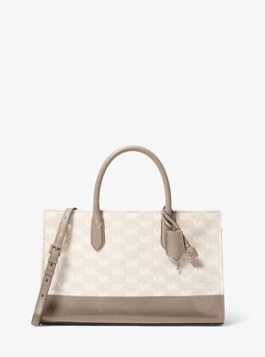 Scarlett Medium Logo Jacquard Satchel