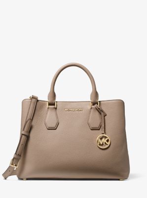 Camille Large Leather Satchel Michael Kors