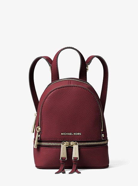 Rhea Mini Leather Backpack - OXBLOOD - 30T6GEZB1L