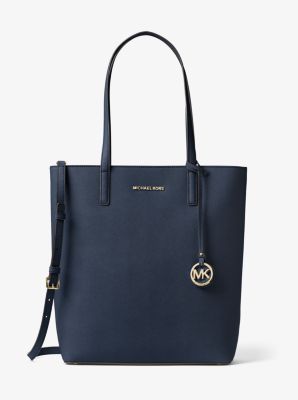 Hayley Large Top-Zip Leather Tote Bag | Michael Kors