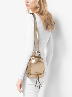 Tr s petit sac dos Rhea en cuir m tallique Michael Kors Canada