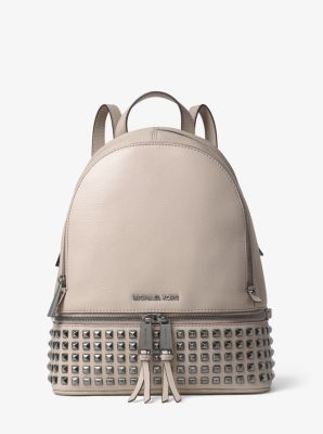Rhea Medium Leather Studded Backpack | Michael Kors