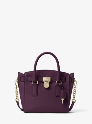 michael kors hamilton satchel purple