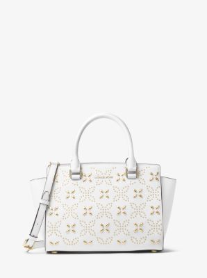 MICHAEL Michael Kors Selma Medium Studded Saffiano Messenger Bag