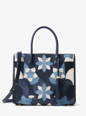 michael kors blue flower bag