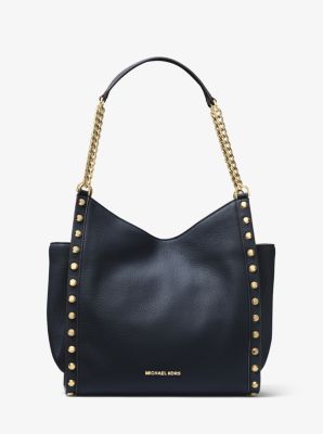 Michael kors newbury studded logo chain hot sale tote