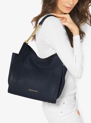 Newbury Pebbled Leather Chain Tote Bag | Michael Kors