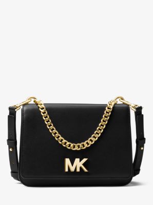 mott leather chain wallet mk