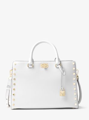 Sylvie Large Studded Leather Satchel 