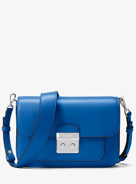 Sloan Editor Leather Shoulder Bag - GRECIAN BLUE - 30T7SS9L3L