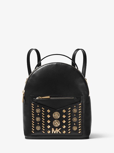 Jessa Small Embellished Leather Convertible Backpack - BLACK - 30T8AEVB5O