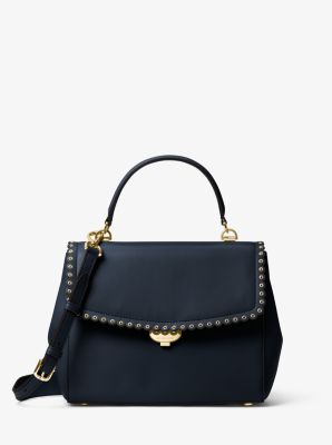 Ava Medium Scalloped Leather Satchel