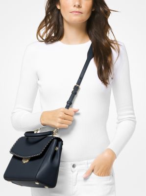 Ava Medium Scalloped Leather Satchel