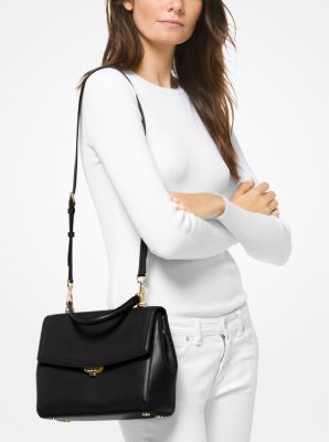 Michael kors ava on sale medium leather satchel