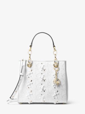 mk cynthia small leather satchel