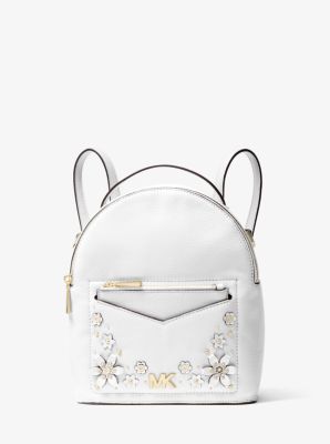 Wandelbarer Rucksack Jessa Small aus gekrispeltem Leder mit Blumenapplikationen image number 0