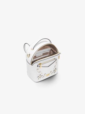 Wandelbarer Rucksack Jessa Small aus gekrispeltem Leder mit Blumenapplikationen image number 1