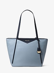 Whitney Large Pebbled Leather Tote - PLBLUE/ADMRL - 30T8GN1T3T