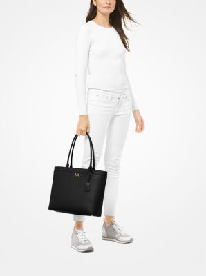 Michael Michael Kors Maddie Medium Logo and Faux Leather Tote Bag