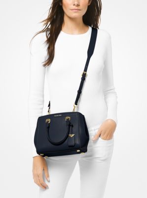 Benning Medium Leather Satchel Michael Kors