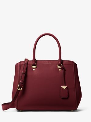 Benning Large Leather Satchel Michael Kors