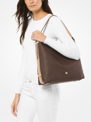 michael kors griffin large leather shoulder bag